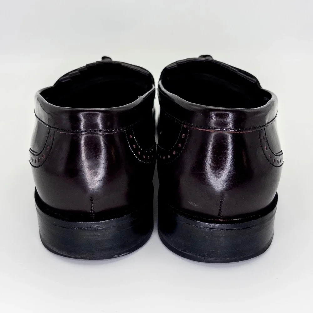 Nunn Bush Men's 11.5M Burgundy Leather Kiltie Tassel Loafers Dress Shoes
